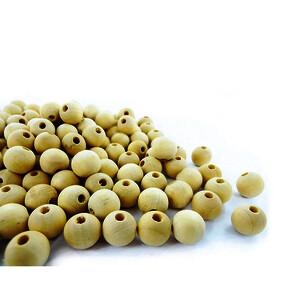 SACH. 1000 PERLES EN BOIS MULTICOLORES RONDES DÈS 3 ANS