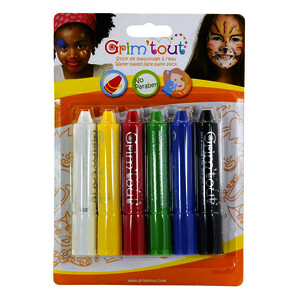 BLISTER 6 STICKS DE MAQUILLAGE GRIM'TOUT - COULEURS BASIQUES