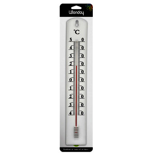 THERMOMÈTRE EN PLASTIQUE 40 CM BLANC