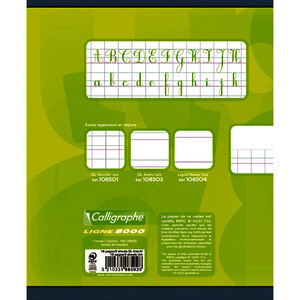 CAHIER TP 16 P LIGNÉ 4MM 16 P UNIES 17X22CM CALLIGRAPHE