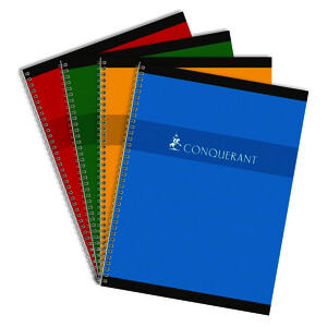 CAHIER 70G/M² 180 PAGES SÉYÈS SPIRALE 24X32CM CONQUERANT