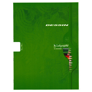 CAHIER DE DESSIN 120G/M² 16P UNI PIQÛRE 24X32CM CALLIGRAPHE