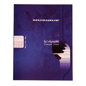 CAHIER MUSIQUE/CHANT 24P SEY, 24P UNIES 17X22CM CALLIGRAPHE