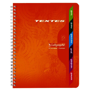 CAHIER DE TEXTE SPIRALE 148 PAGES 17 X 22 CM SÉYÈS