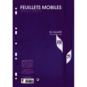 PAQ 100 FLLETS (200P) MOB 90G/M² 5X5 PERF 21X29,7CM CALL