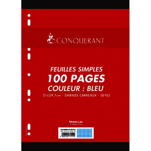 PAQ 50 FLL (100P) MOB 80G/M² SEY PERF 9 TR 21X29,7CM BL CONQ