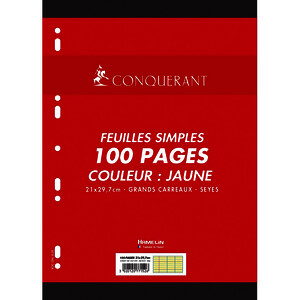 PAQ 50 FLL (100P) MOB 80G/M² SEY PERF 9 TR 21X29,7CM JO CONQ