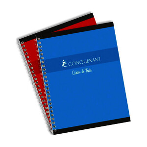 CAHIER TEXTE SPIRALE 70G/M²  124P SÉYÈS  17X22CM  CONQUERANT