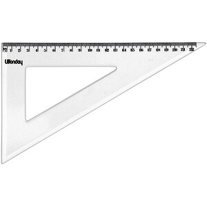 ÉQUERRE PLASTIQUE CRISTAL 60° - 20 CM