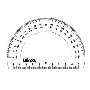 RAPPORTEUR 180° PLASTIQUE CRISTAL  12 CM