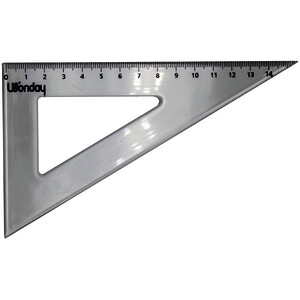 ÉQUERRE PLASTIQUE CRISTAL 60°