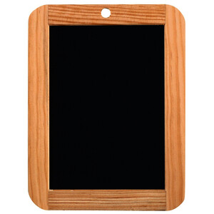 ARDOISE CRAIE AVC CADRE BOIS FACE QUADRI, FACE UNIE 18X26CM