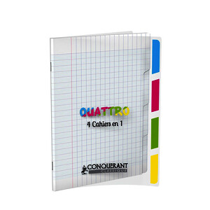 CAHIER COUV PP 4 ONGLETS 90G/M² 140P SÉYÈS BROCH 17X22 INC