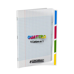 CAHIER PP 140P 24X32CM 90G/M² SÉY 4 ONGLETS CONQUERANT