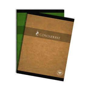 CAHIER 70G/M² 96 PAGES SÉYÈS PIQÛRE 24X32CM CONQUERANT VERT