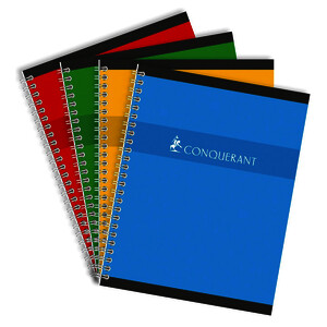CAHIER 70G/M² 100 PAGES SEYÈS SPIRALE 17X22CM CONQUERANT