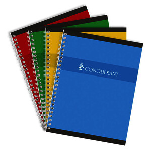 CAHIER 70G/M² 180 PAGES 5X5 SPIRALE 17X22CM CONQUERANT