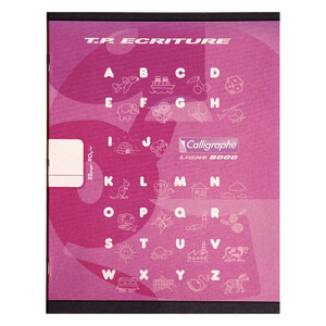 CAHIER TP 32 P UNIES 17X22CM CALLIGRAPHE