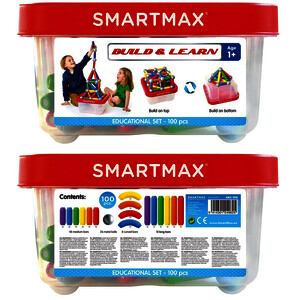 JEU DE CONSTRUCTION SMARTMAX MAGNÉTIQUES -100 PIÈCES