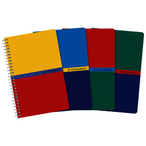 CARNET PAPIER 70G/M² 100P 5X5 SPIRALE 11X17CM COL ALÉA CONQ