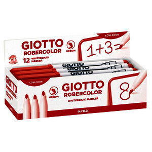 MARQUEUR EFFAÇABLE À SEC ROUGE PTE OGIVE MOY 4 MM GIOTTO
