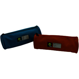 TROUSSE RONDE EN POLYESTER AVEC ÉTIQUETTE PERSO D7,5X22CM