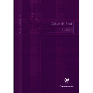 CAHIER BORD ENSEIGNANT 7 CLASSES PIQUÉ 48P 21X29,7CM CLF