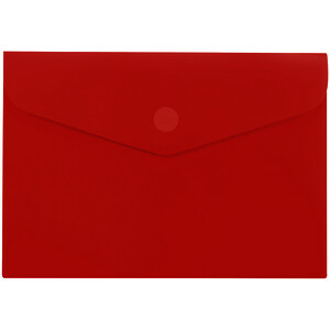 POCHETTE TRANSLUCIDE LISSE BRILLANTE EN PP ROUGE