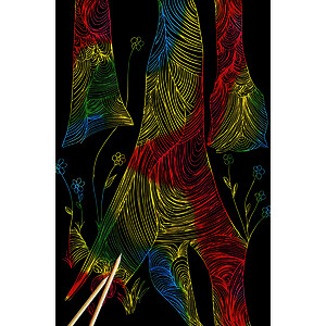 SACHET DE 30 CARTES À GRATTER 29,7X21CM AVEC 30 BÂT GRATTER