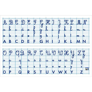 TABLEAU ABÉCÉDAIRE PP  EFFA. RÉGLURE 80 X 120 CM - BLANC