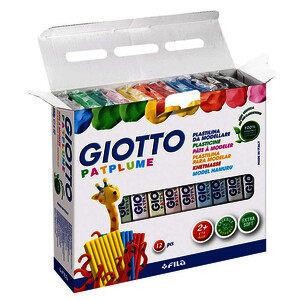 LOT 12 PAINS 350G PÂTE  MODELER PATPLUME COL ASS GIOTTO