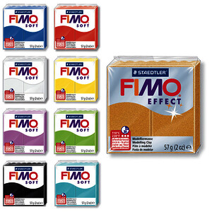 LOT 10 PAINS 57G PÂTE FIMO SOFT DONT 1 BLOC OFF  COL ASS