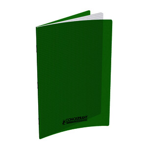 CAHIER POLYPRO 90G/M² 96P 5X5 24X32CM VERT CONQUERANT CLASS