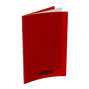 CAHIER POLY 90G/M² 140P SÉY 24X32CM ROUGE CONQUERANT CLASS