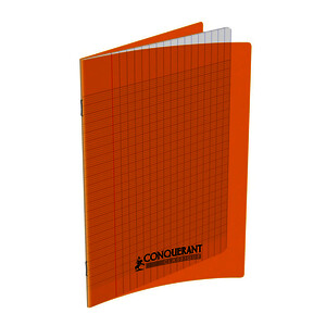 CAHIER COUV PP 90G/M² 96P SÉYÈS PIQ 17X22CM ORANGE
