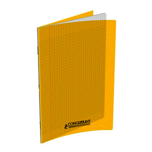 CAHIER POLYPRO 90G/M² 96P SÉY PIQÛ 24X32CM JAUNE CONQUERANT