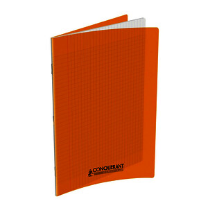 CAHIER POLYPRO 90G/M² 96P SÉY PIQÛ 24X32CM ORANGE CONQUERANT