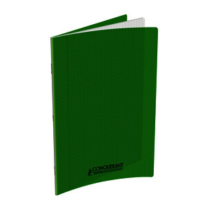 CAHIER POLYPRO 90G/M² 96P SÉY PIQÛRE 24X32CM VERT CONQUERANT