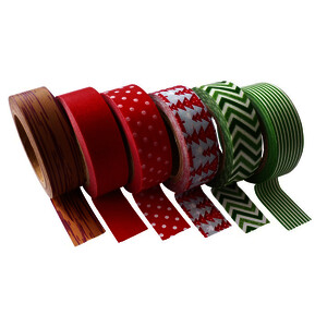 LOT DE 6 RUBANS ADHÉSIFS DÉCORATIFS 