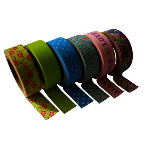 LOT DE 6 RUBANS ADHÉSIFS DÉCORATIFS 