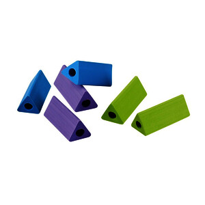SACHET DE 6 AIDES À ÉCRIRE TRIANGULAIRES. COLORIS ASSORTIS