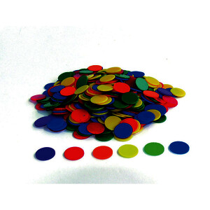 SACHET DE 500 JETONS RONDS ET OPAQUES