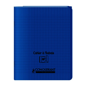 CAHIER COUV PP RABATS 90G/M² 48P SÉYÈS PIQ 17X22CM BLEU