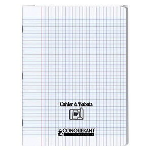 CAHIER POLY À RABATS 90G/M² 48P SÉY 24X32CM INCOLORE CONQ