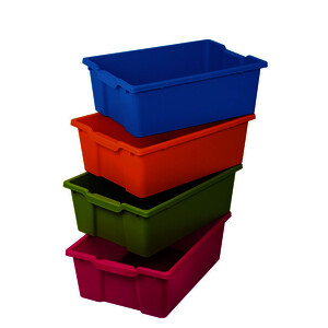 BOÎTE DE RANGEMENT 14L EN POLYPROPYLÈNE SANS COUVERCLE BLEU