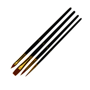 LOT 4 PINCEAUX À MAQUILLAGE EN POILS SYNTHÉTIQUES