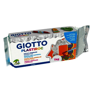 PAIN 1KG PÂTE MINÉRALE À MODELER PLASTIROC GIOTTO - BLANC