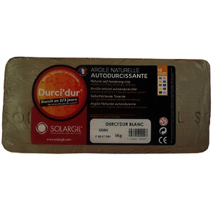 PAIN DE 5KG D'ARGILE DE MODELAGE AUTODURCISSANTE BLANC