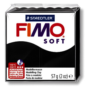 PAIN DE 57 G DE PÂTE FIMO SOFT NOIR