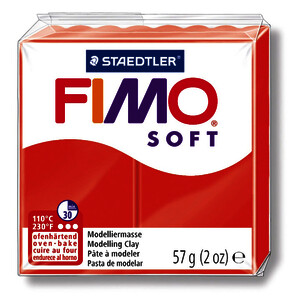 PAIN DE 57 G DE PÂTE FIMO SOFT ROUGE INDIEN